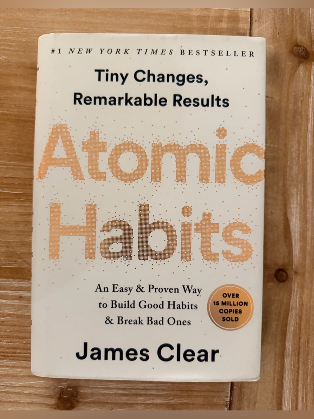 Atomic Habits Hard-Book by James Clear - Cream and Orange Cover
